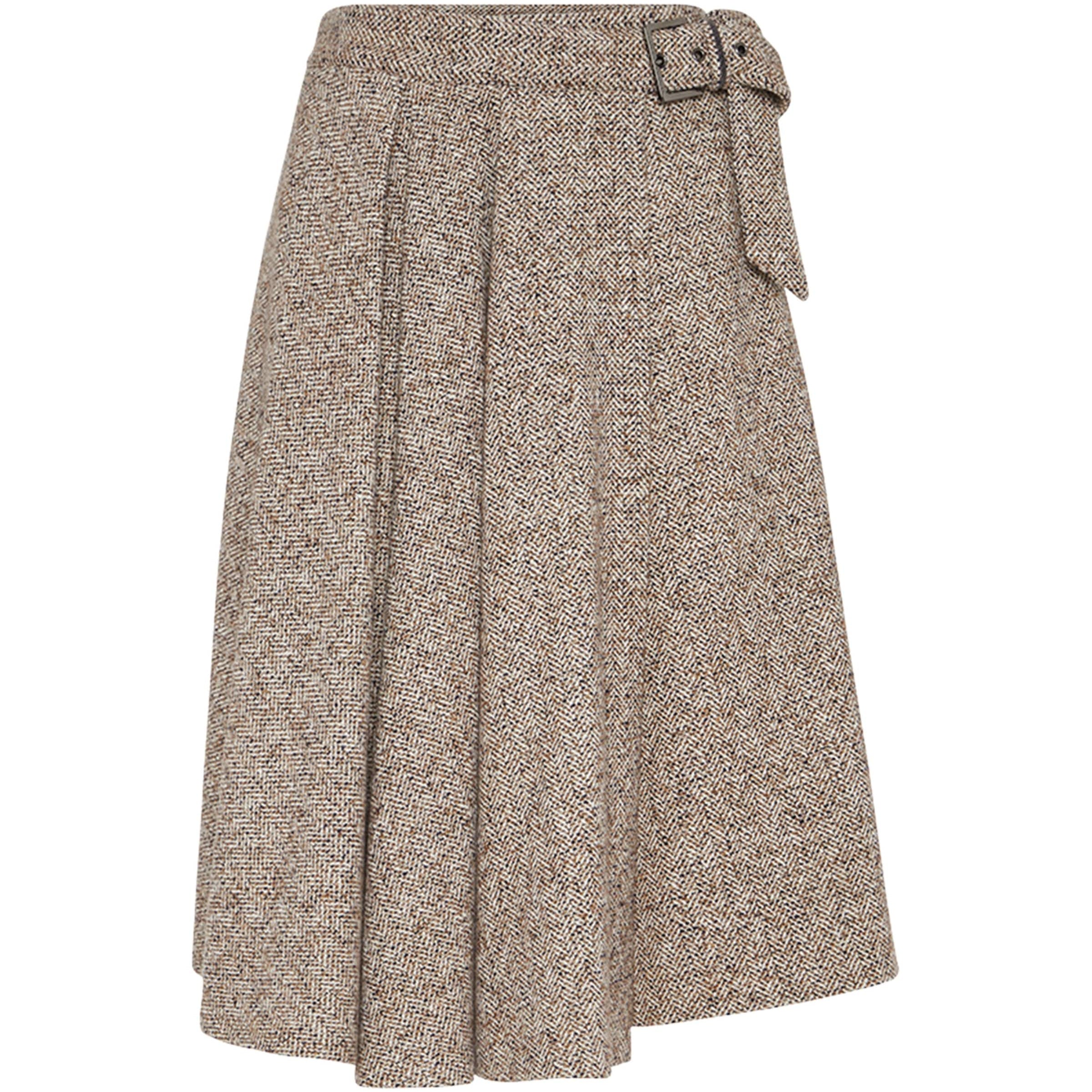 Virgin Wool-Blend Midi Skirt