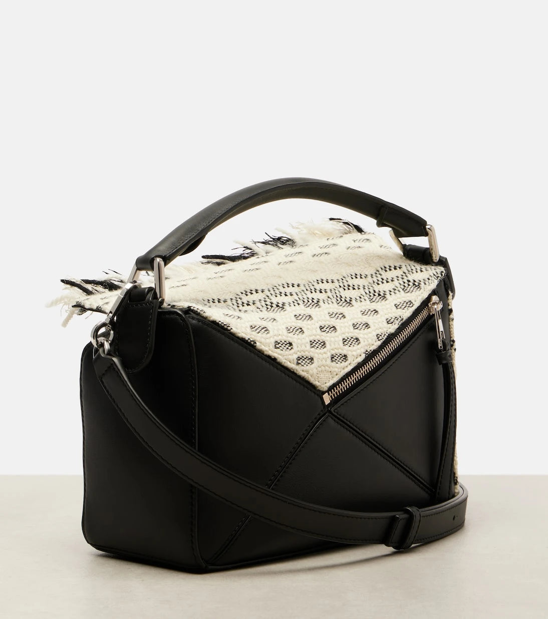 Loewe - x Albers Puzzle Small fringed tote bag