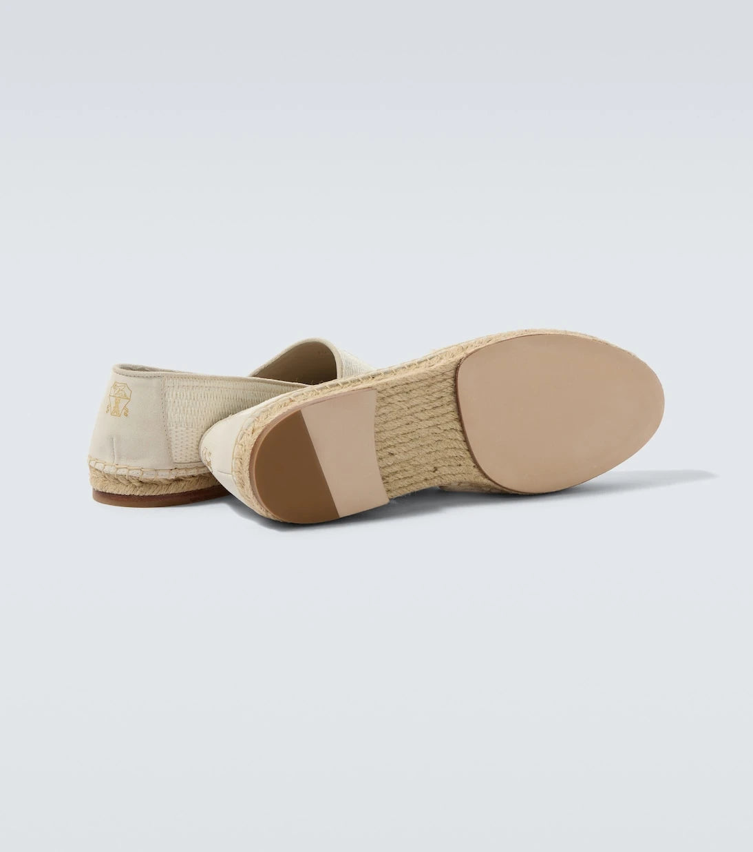 Brunello Cucinelli - Suede-trimmed woven espadrilles