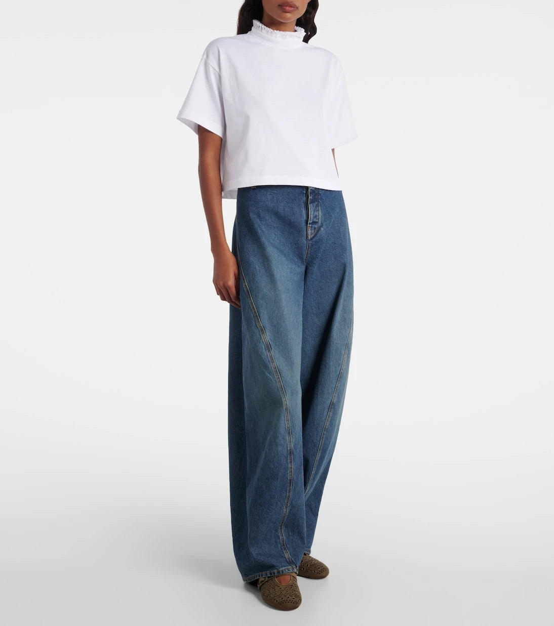 Alaïa - La Ballerine suede Mary Jane flats