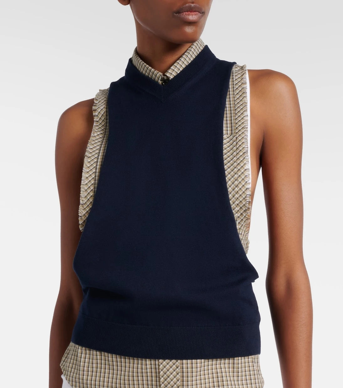 Versace - Knitted cotton top