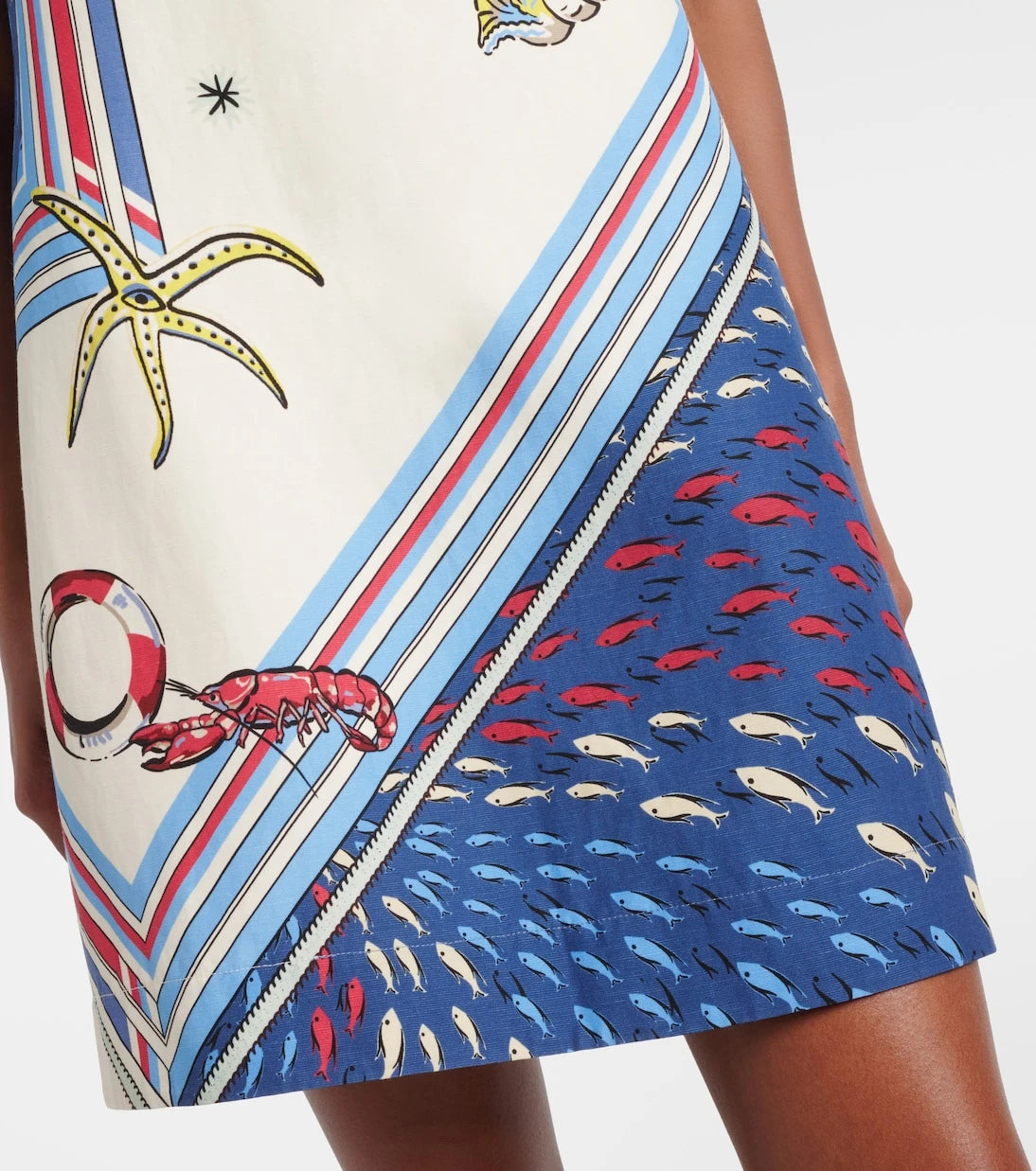 Alémais - Apollo bow-detail printed minidress