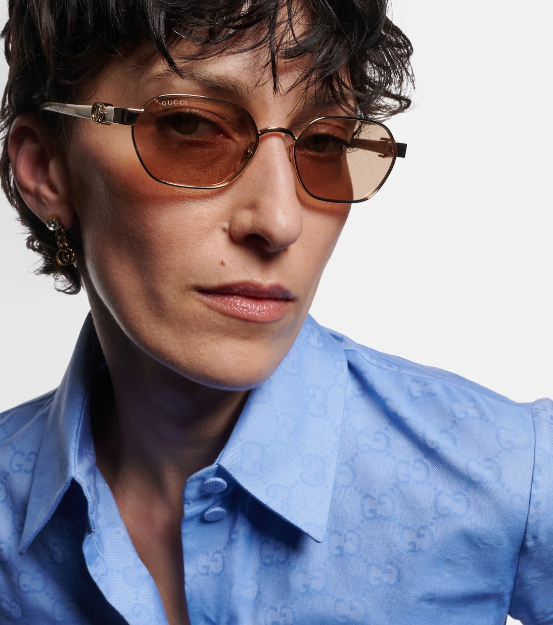 Gucci - Running Mini rectangular sunglasses