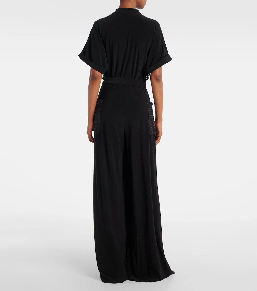 Norma Kamali - Geralyn striped semi-sheer jumpsuit
