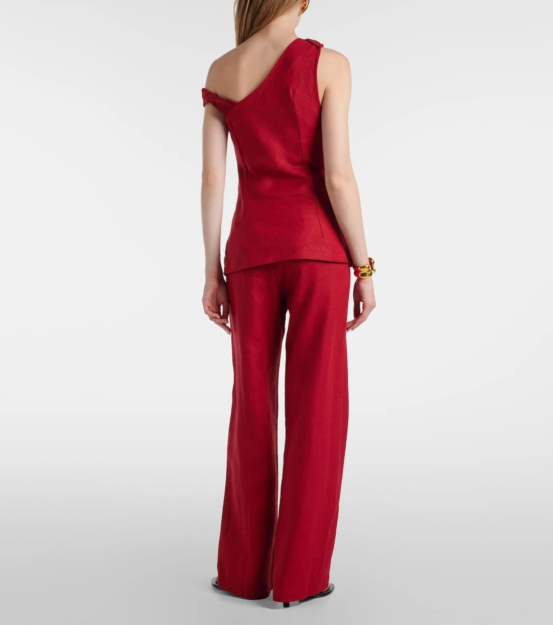 Faithfull - Suis one-shoulder linen top