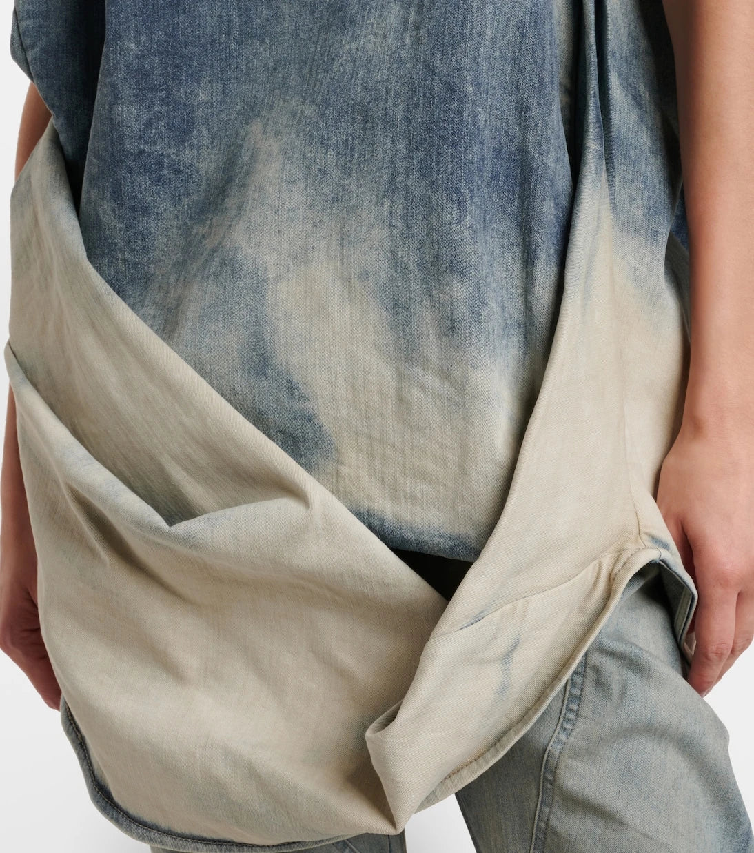 Rick Owens - Draped denim top