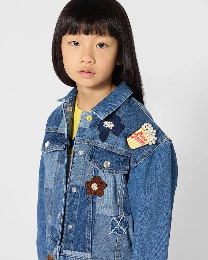 MARC JACOBS çocuklar için pamuklu kot ceket
