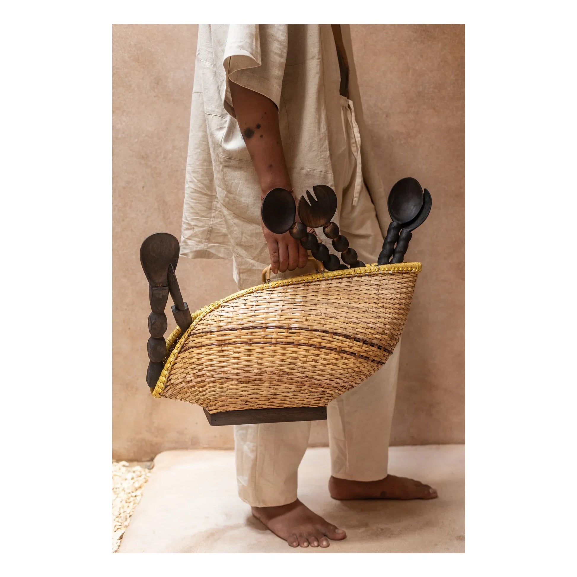 Woodmata - Teak wood salad servers | Teak