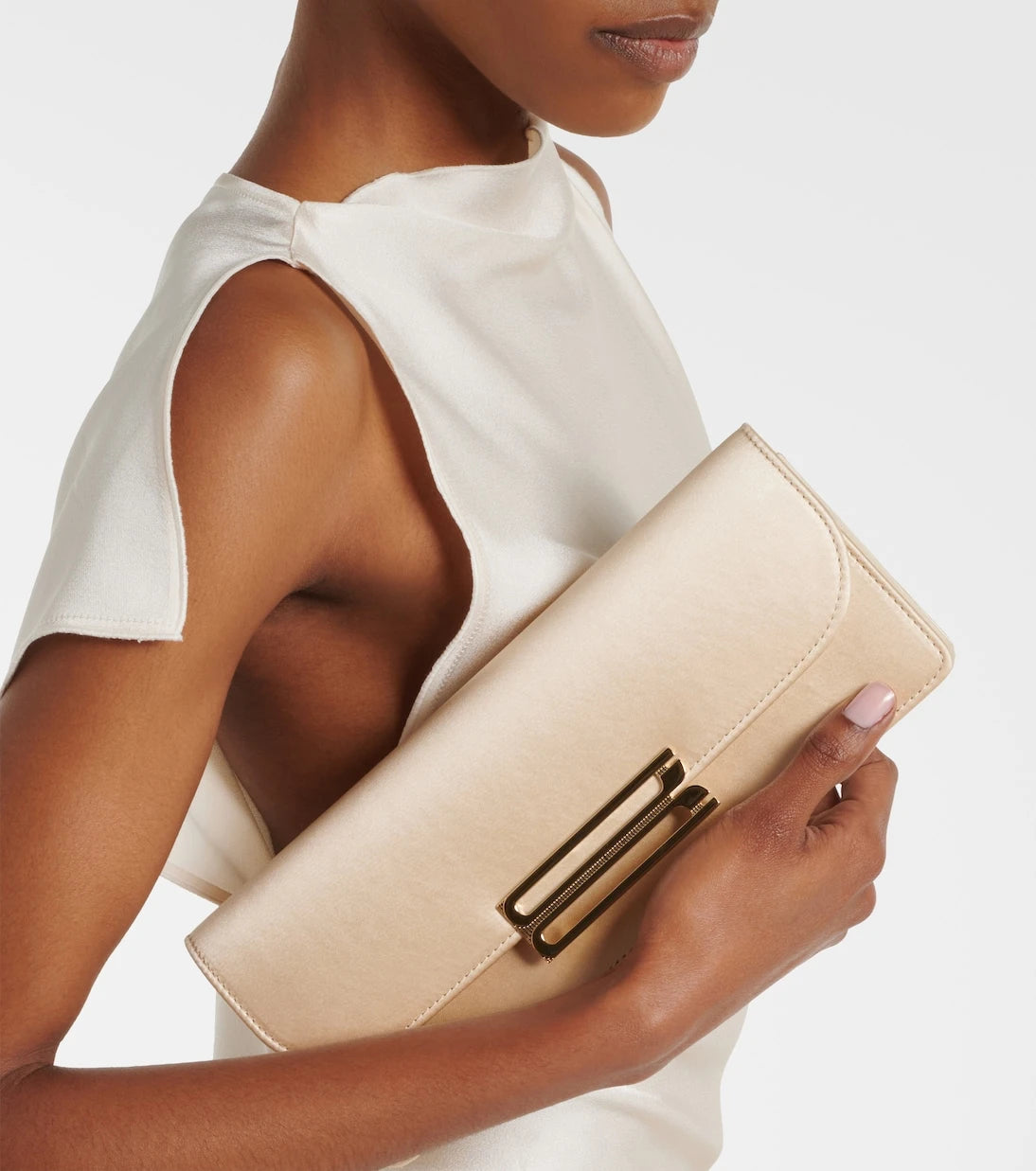 Victoria Beckham - Dorian East-West satin clutch