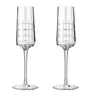 Set of 2 Graphik Crystal Champagne Flutes (170ml)