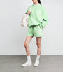 Green Cotton Logo Sweatshorts