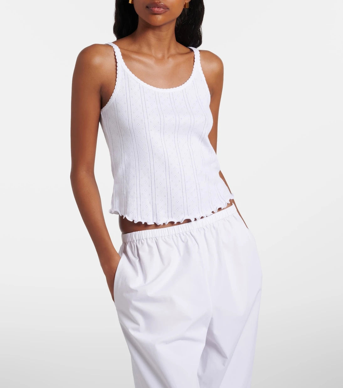 Róhe - Pointelle cotton tank top
