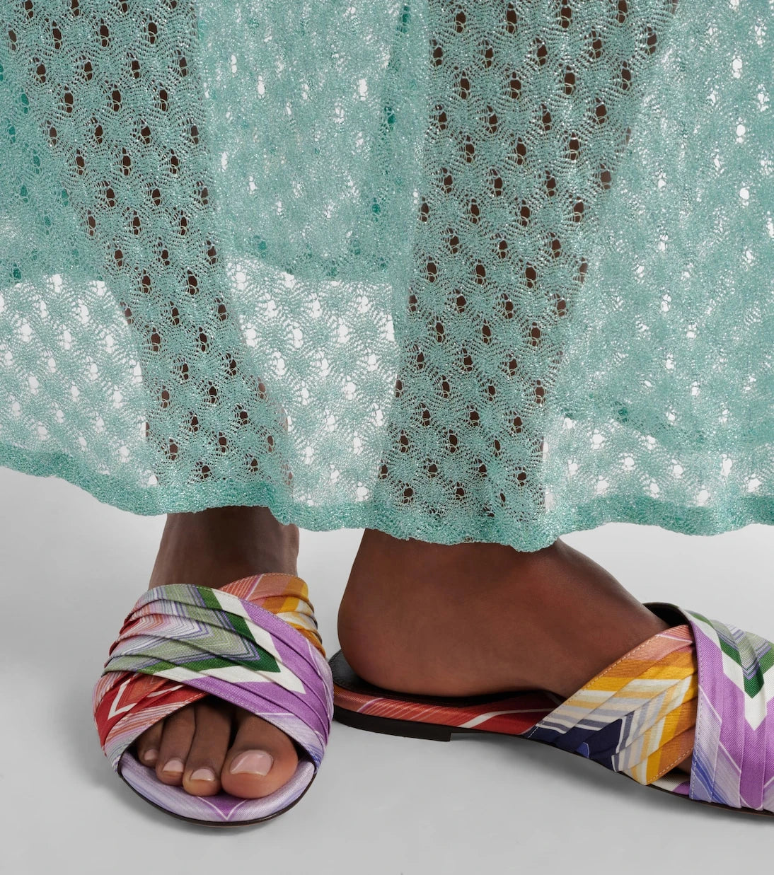 Missoni - Ada Chevron twill slides