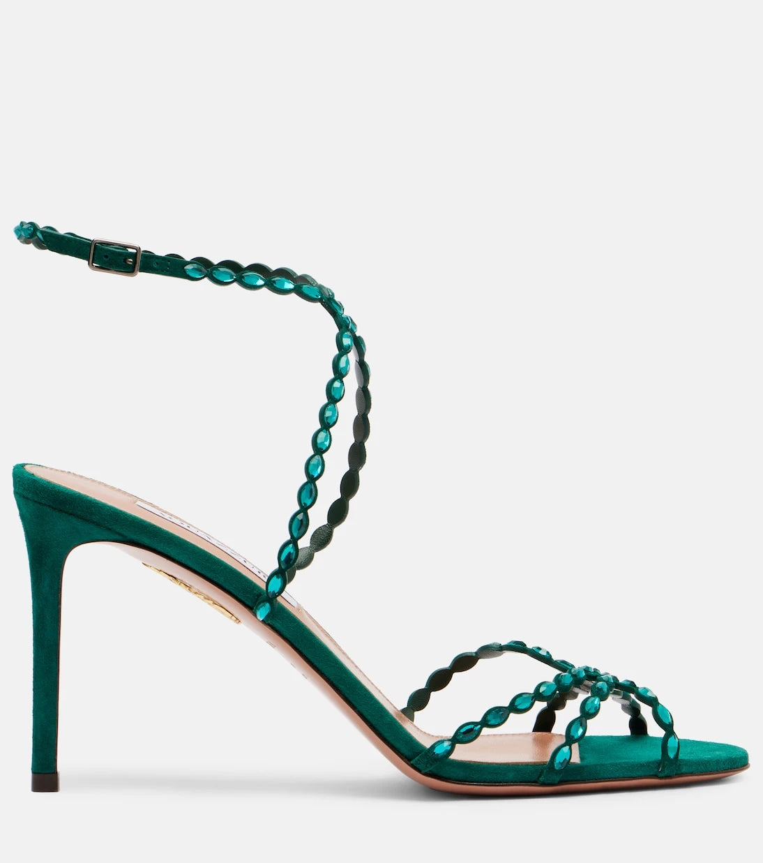 Aquazzura - Love Struck embellished leather sandals