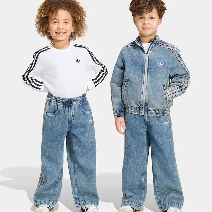 adidas Originals çocuklar için wide leg kot pantolon