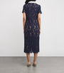 Self-Portrait Blue Lace Collared Midi Dress