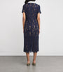Self-Portrait Blue Lace Collared Midi Dress