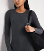 Joseph Merino Wool Ribbed Midi Dress - Smoke