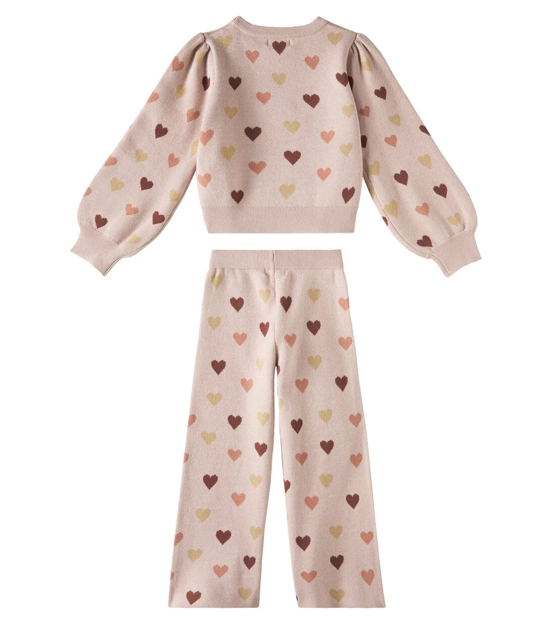 Rylee + Cru - Hearts jacquard sweatshirt and sweatpants set