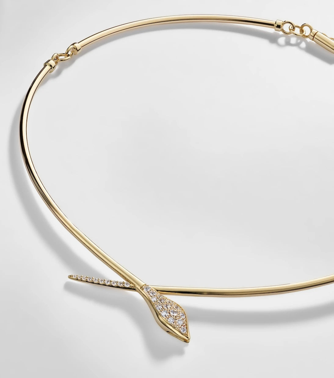 Sydney Evan - Snake 14kt gold choker with diamonds