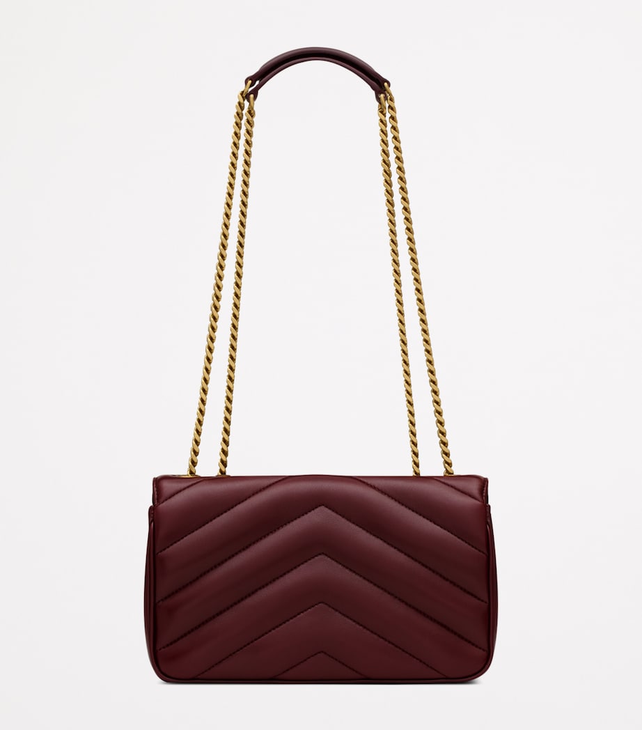 Saint Laurent Burgundy Small Loulou Shoulder Bag