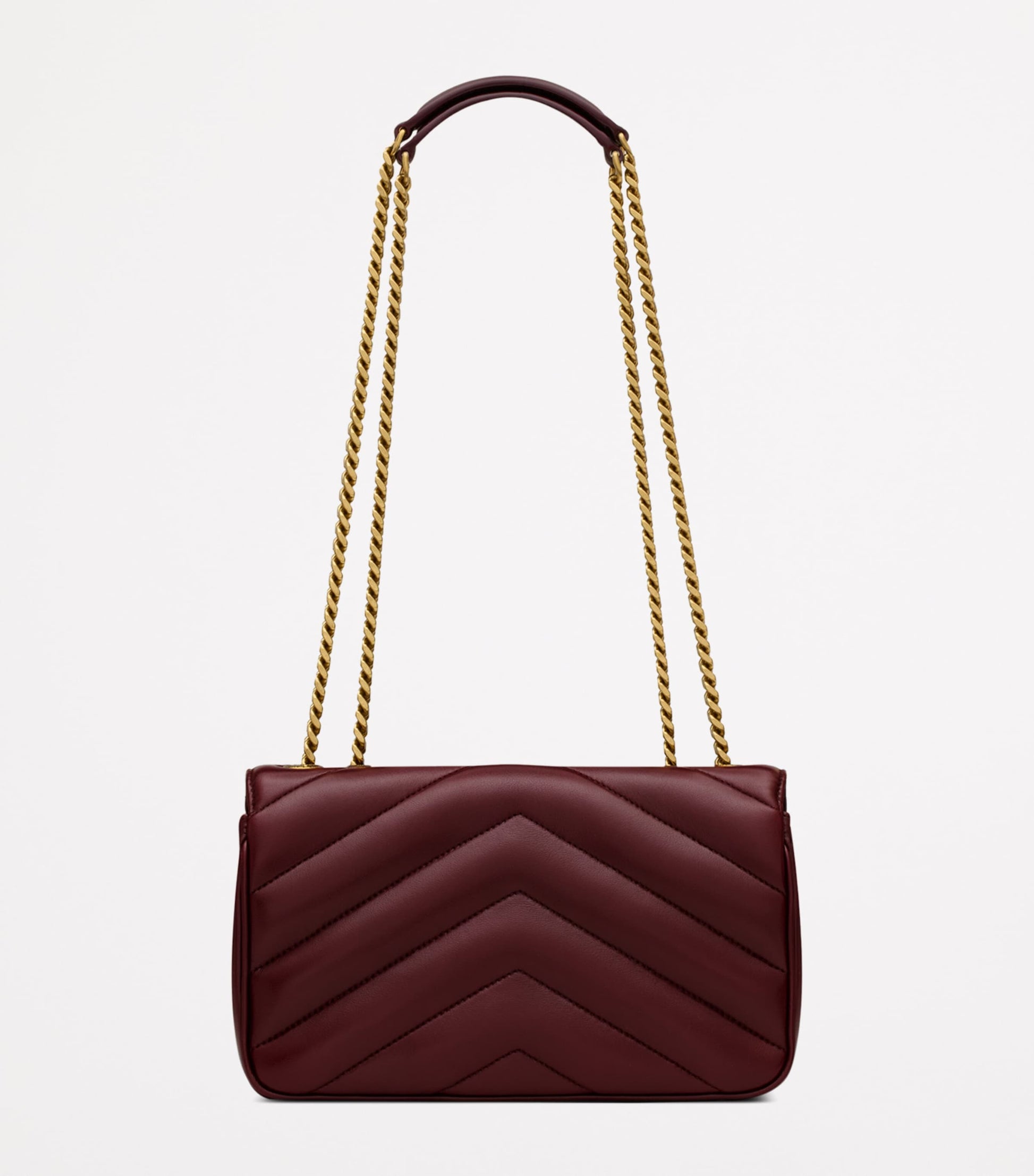 Saint Laurent Burgundy Small Loulou Shoulder Bag
