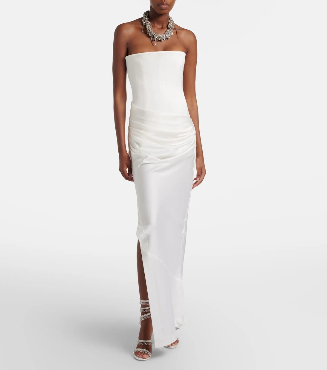Rene Caovilla - Chandelier embellished satin sandals