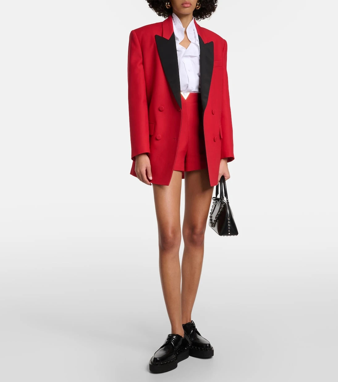 Valentino - Crêpe Couture high-rise shorts
