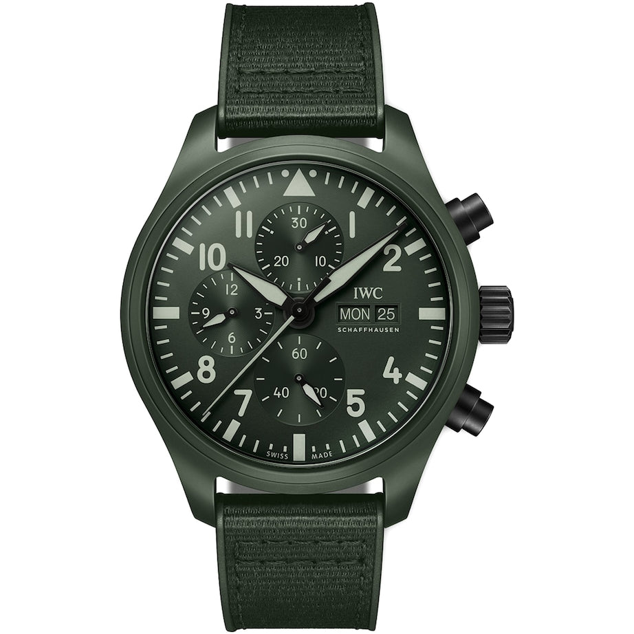 Ceramic Pilot's Chronograph TOP GUN Woodland Watch 44.5mm