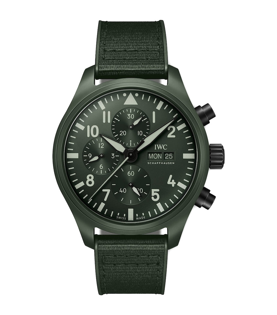 Ceramic Pilot's Chronograph TOP GUN Woodland Watch 44.5mm