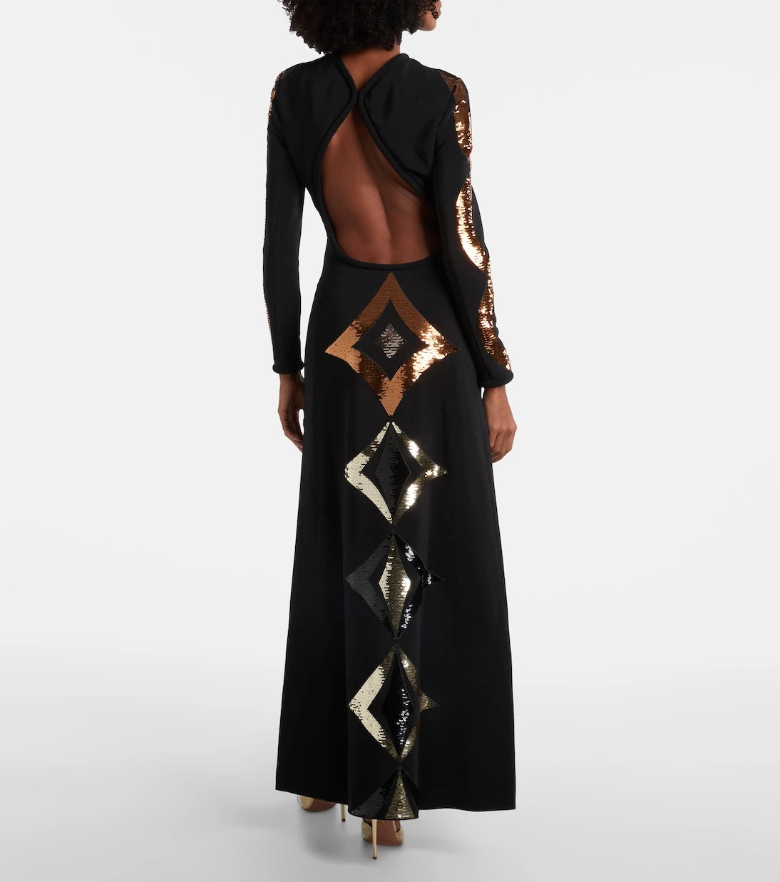 Pucci - Sequined open-back gown