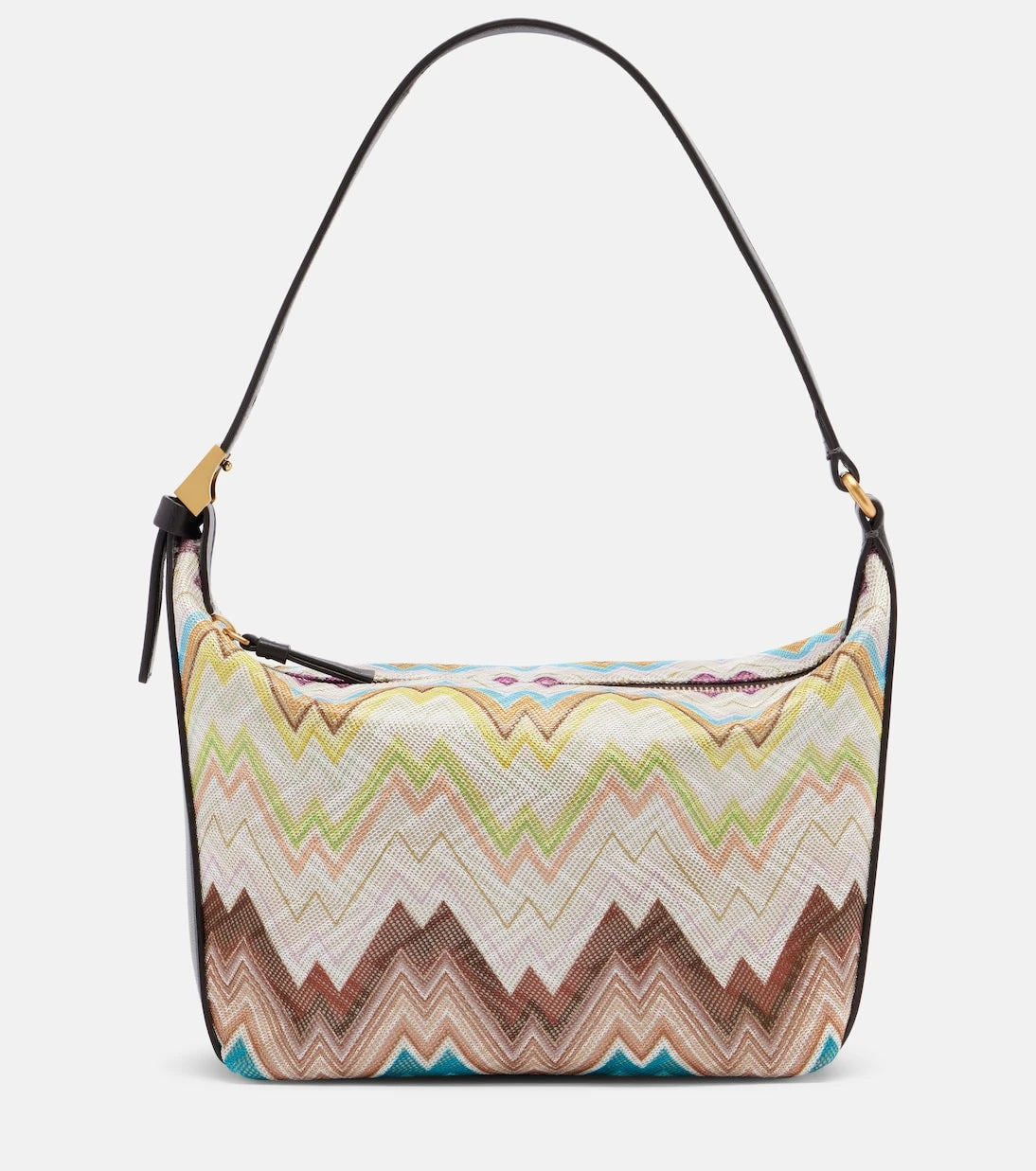 Missoni - Soft Zigzag leather-trimmed shoulder bag