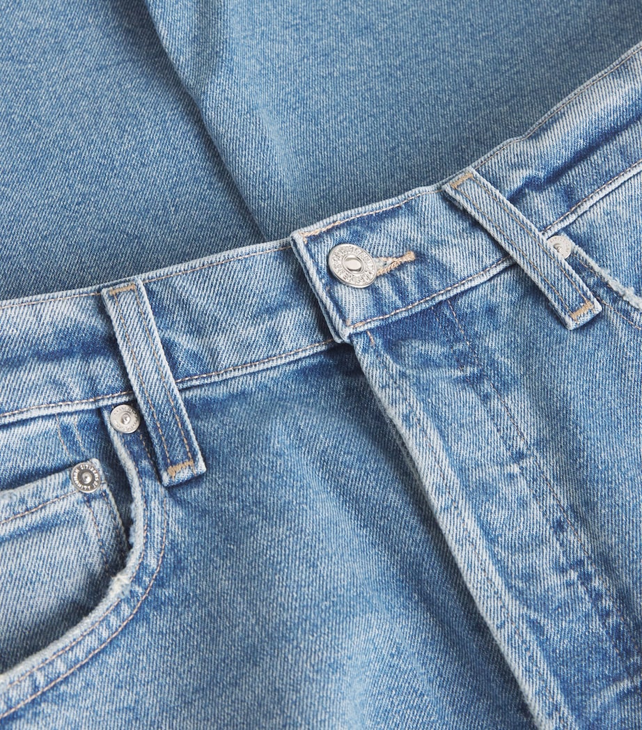 Citizens of Humanity Blue High-Waist Delfina Straight Jeans