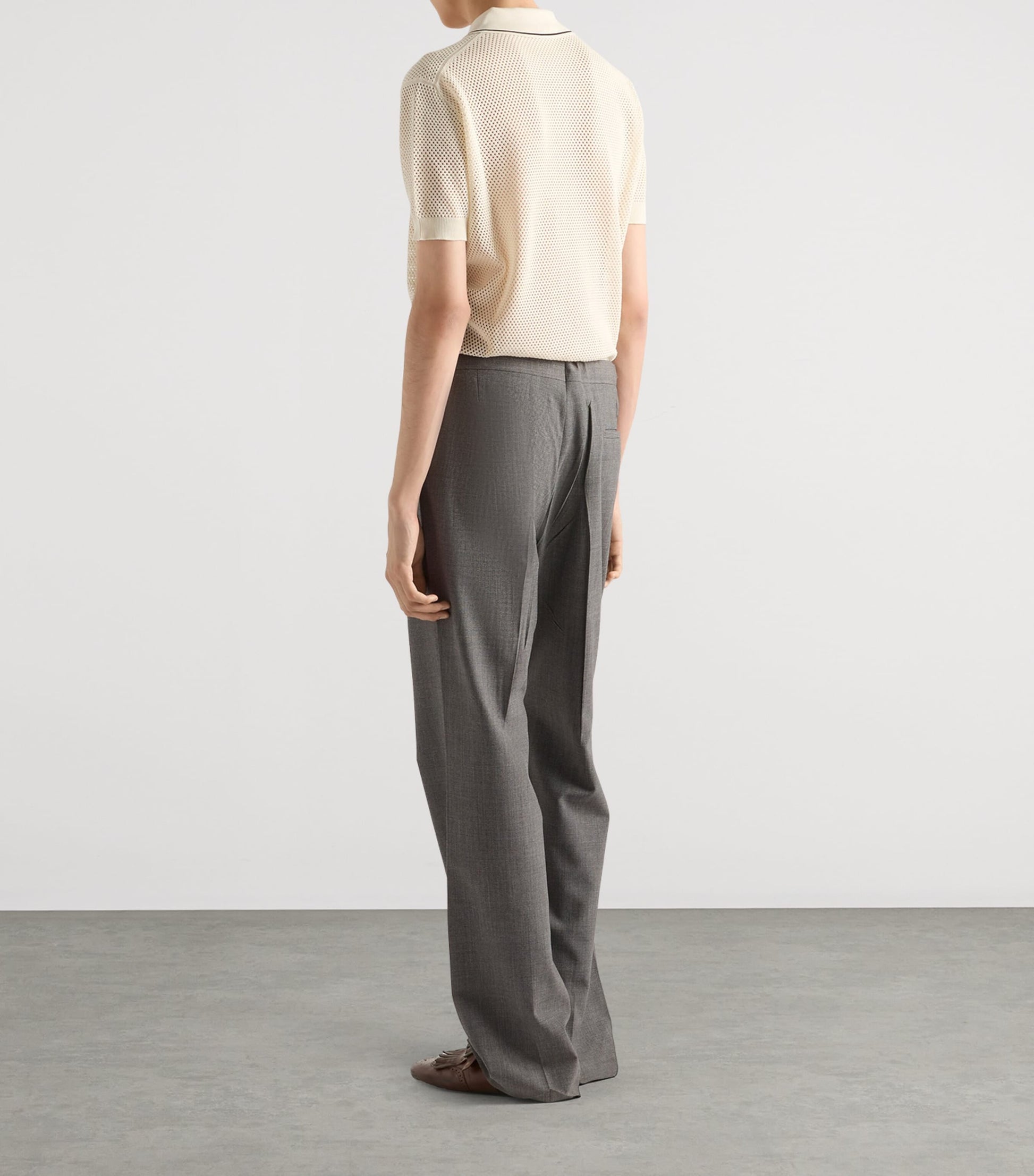 Prada Silk-Cotton Polo Shirt