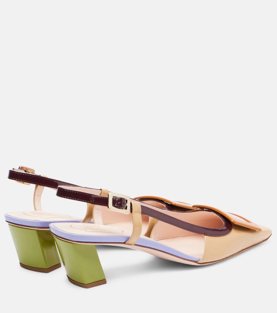 Roger Vivier - Belle Vivier 45 leather slingback pumps
