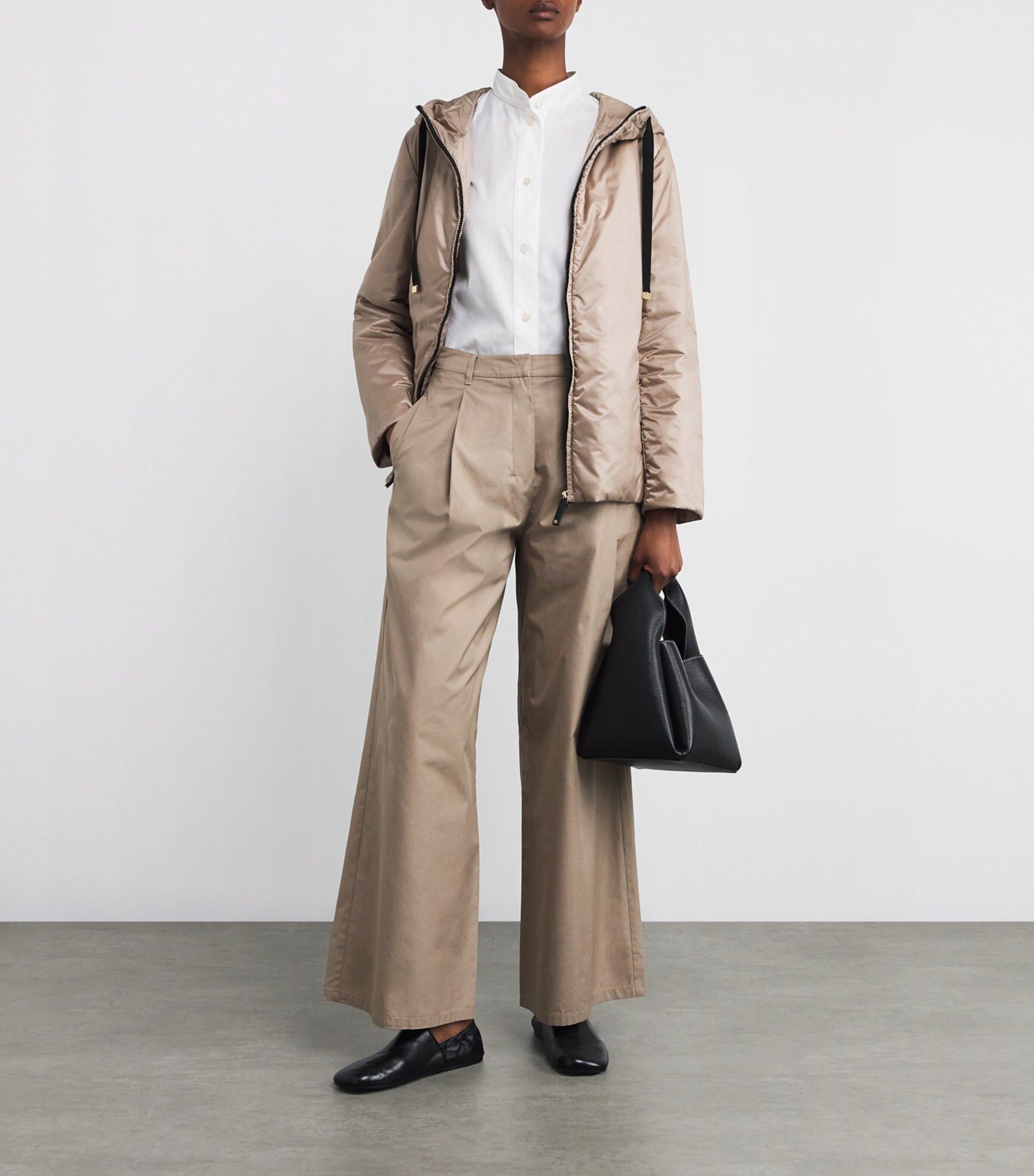 Max Mara Beige The Cube Hooded Puffer Jacket