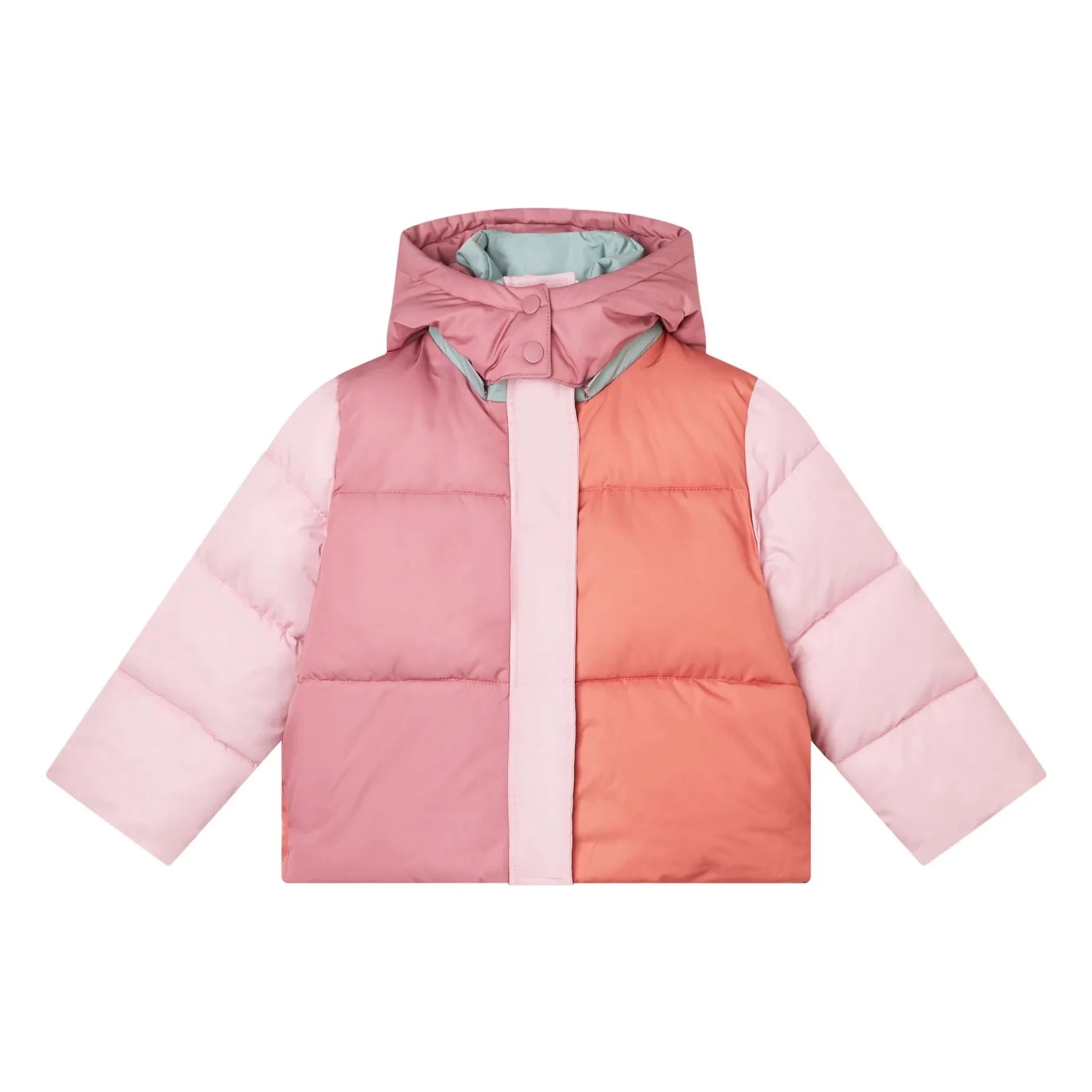 Stella McCartney Kids - Colorblock down jacket | Pink