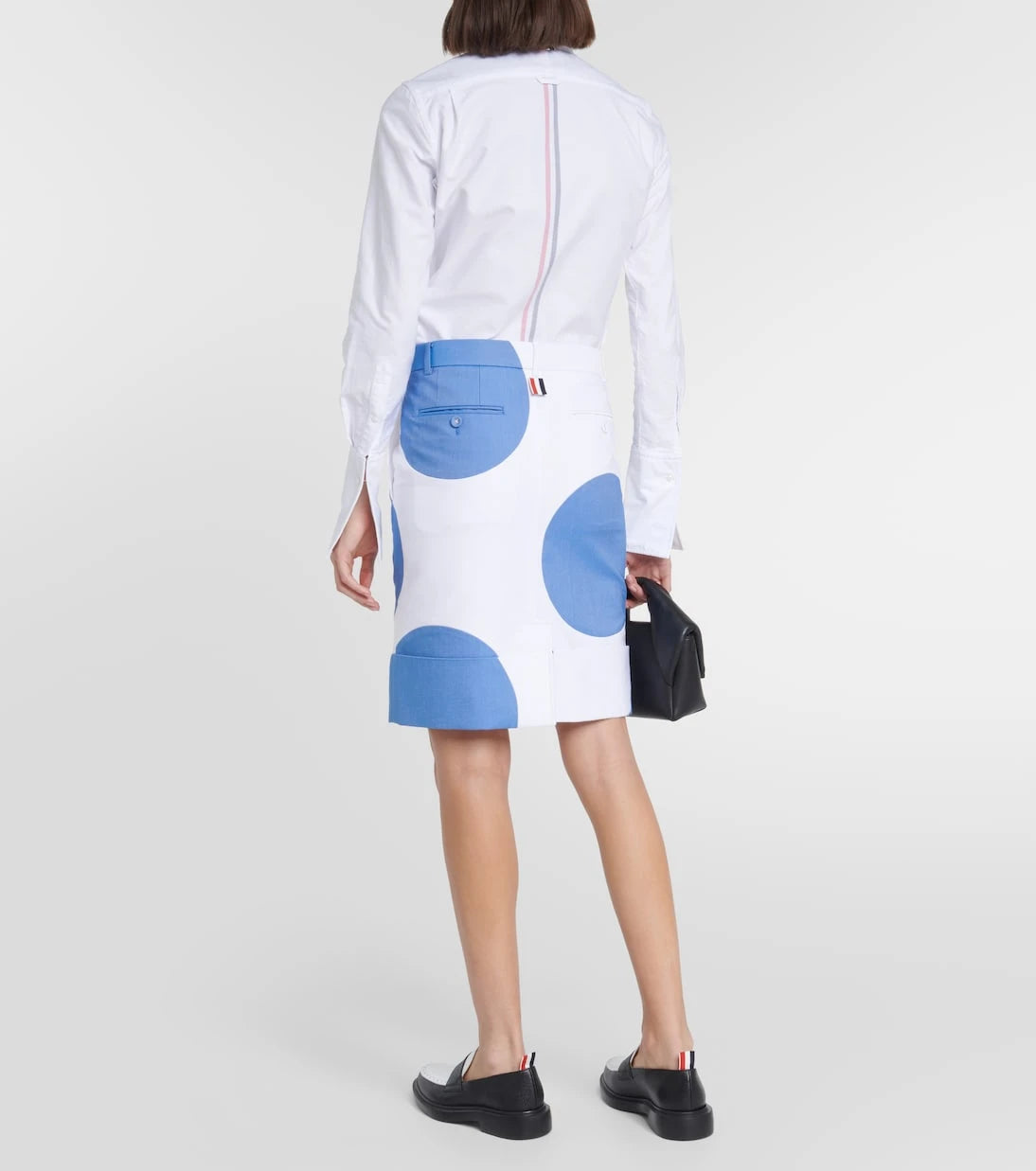 Thom Browne - تنورة قصيرة من القطن المنقّط