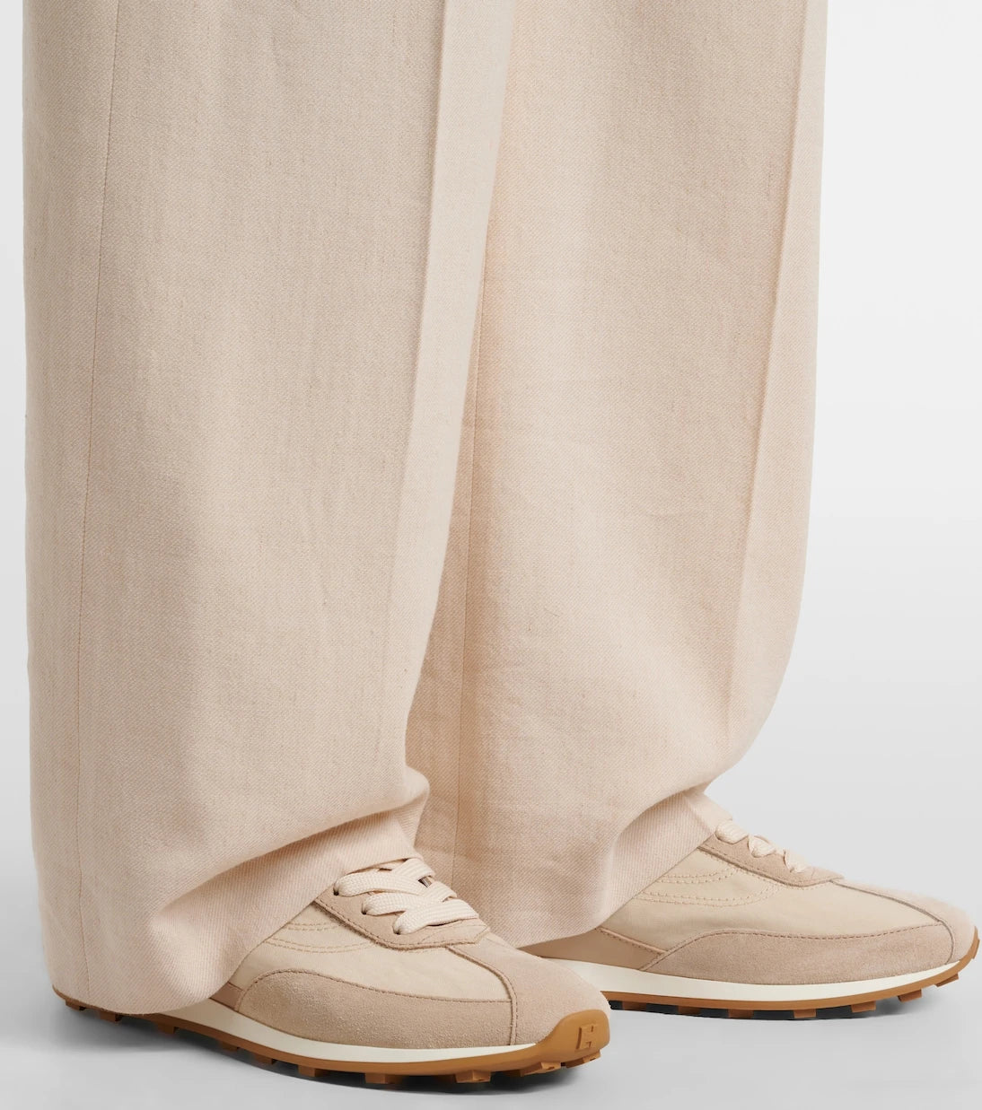 Hogan - H699 suede-trimmed canvas sneakers