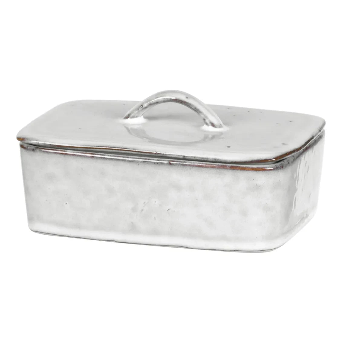 Broste Copenhagen - Nordic Sand Butter Dish | Light grey