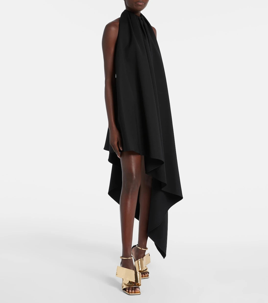 Givenchy - Asymmetric draped wool cocktail dress