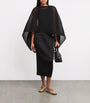 Pleats Please Issey Miyake Black Basics Midi Skirt