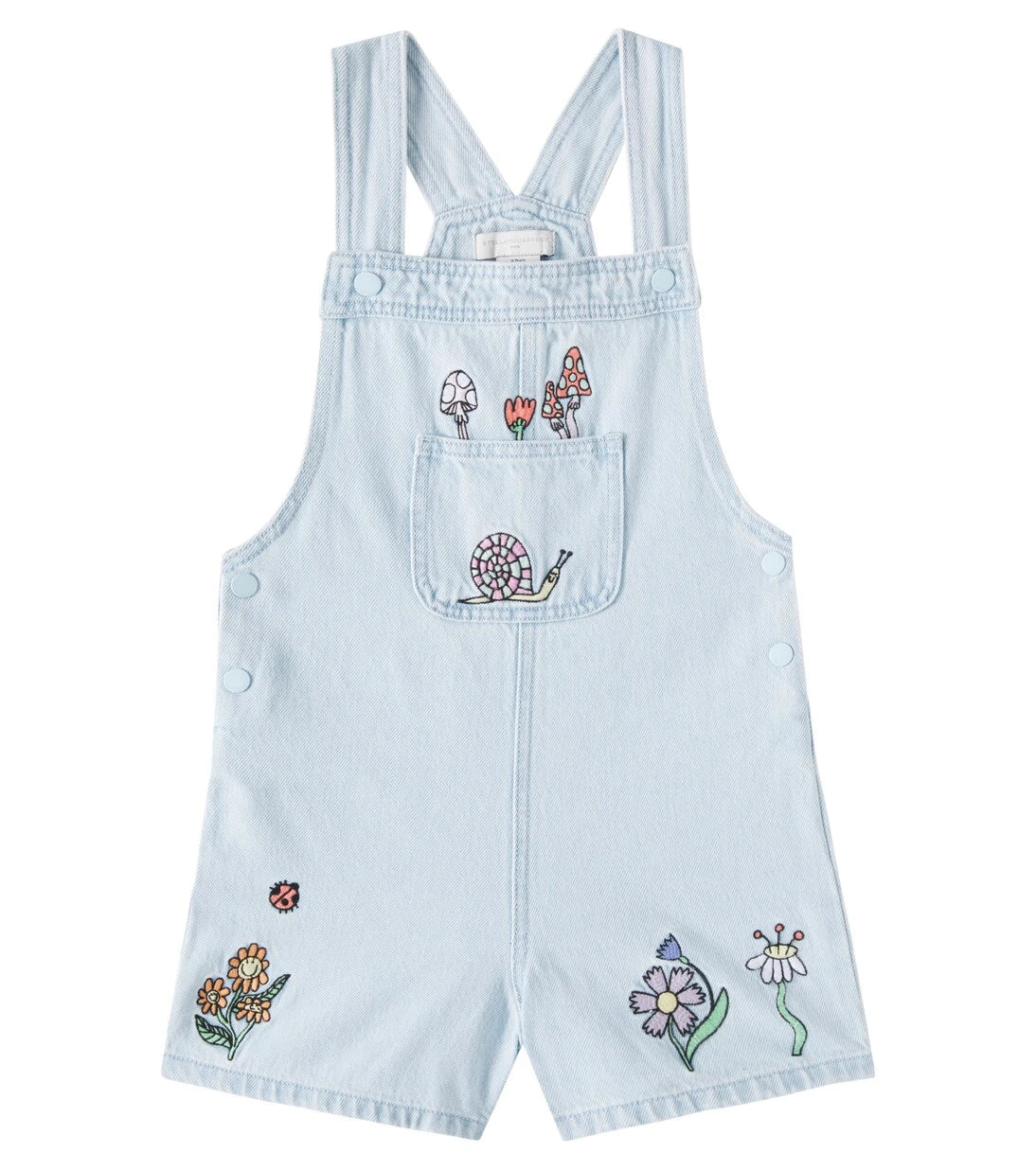 Stella McCartney Kids - Embroidered cotton overalls