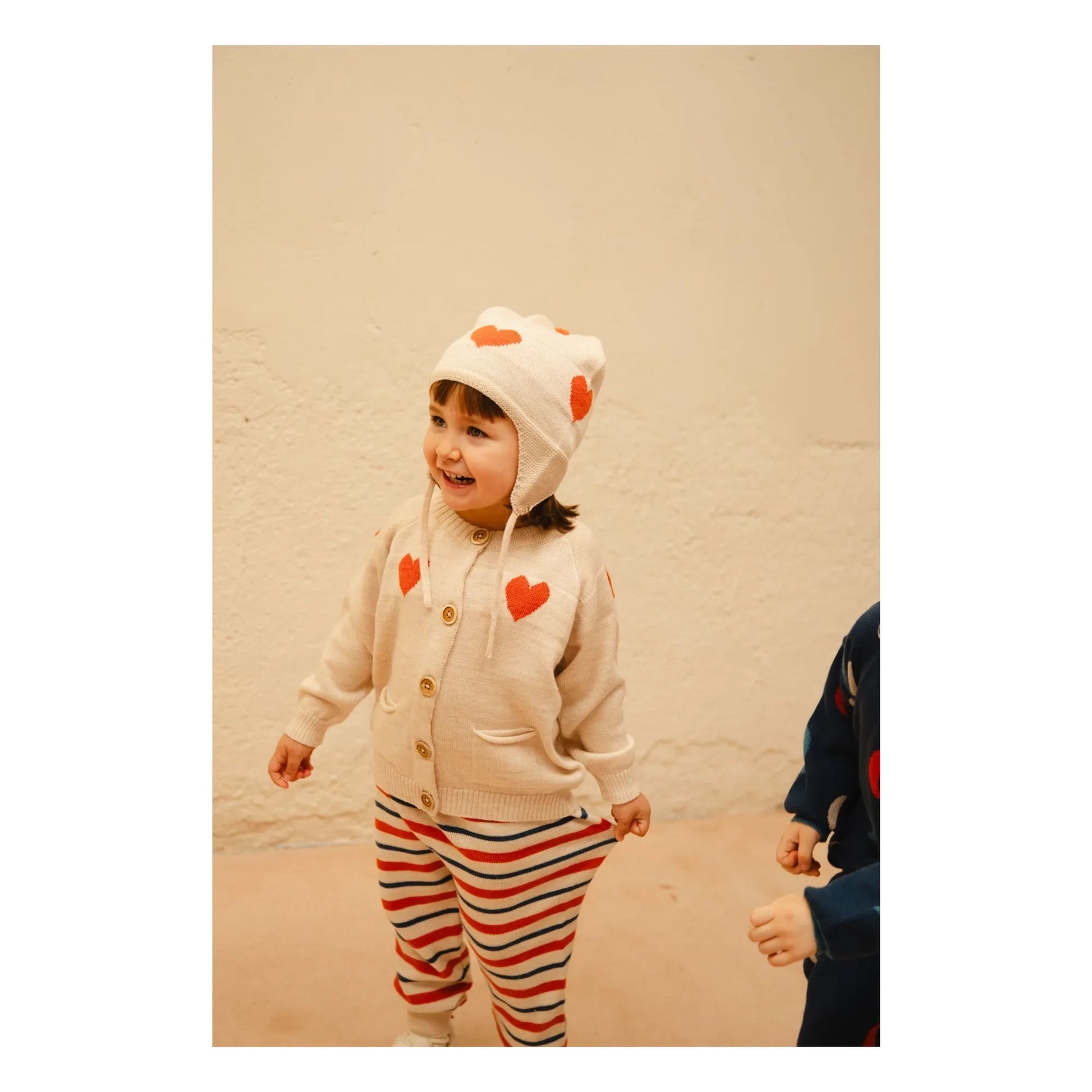 Bayiri - Dancing Hearts Merino Cardigan | Ecru