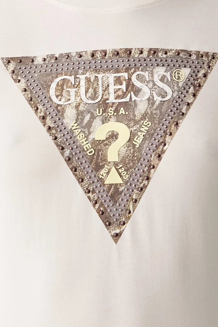 Guess pamuk ve elastan kadın tişörtü