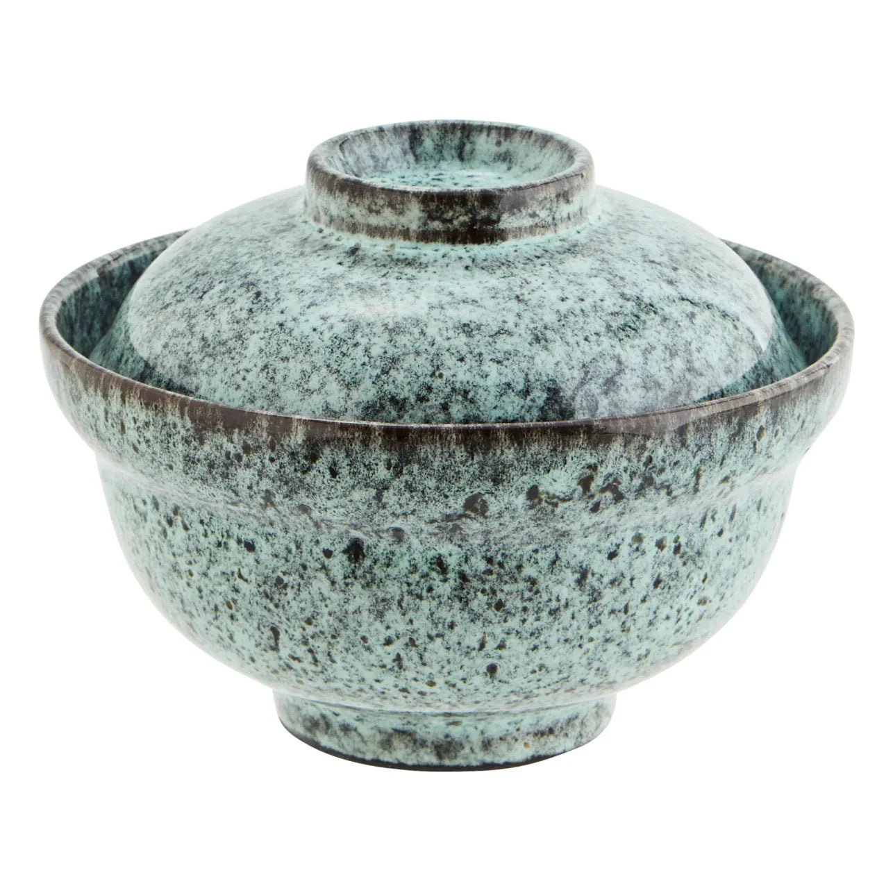 Madam Stoltz - Bowl with Lid | Bluish grey