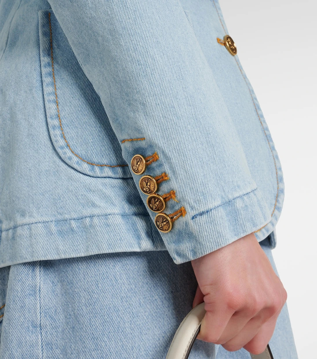 Etro - Embroidered denim blazer