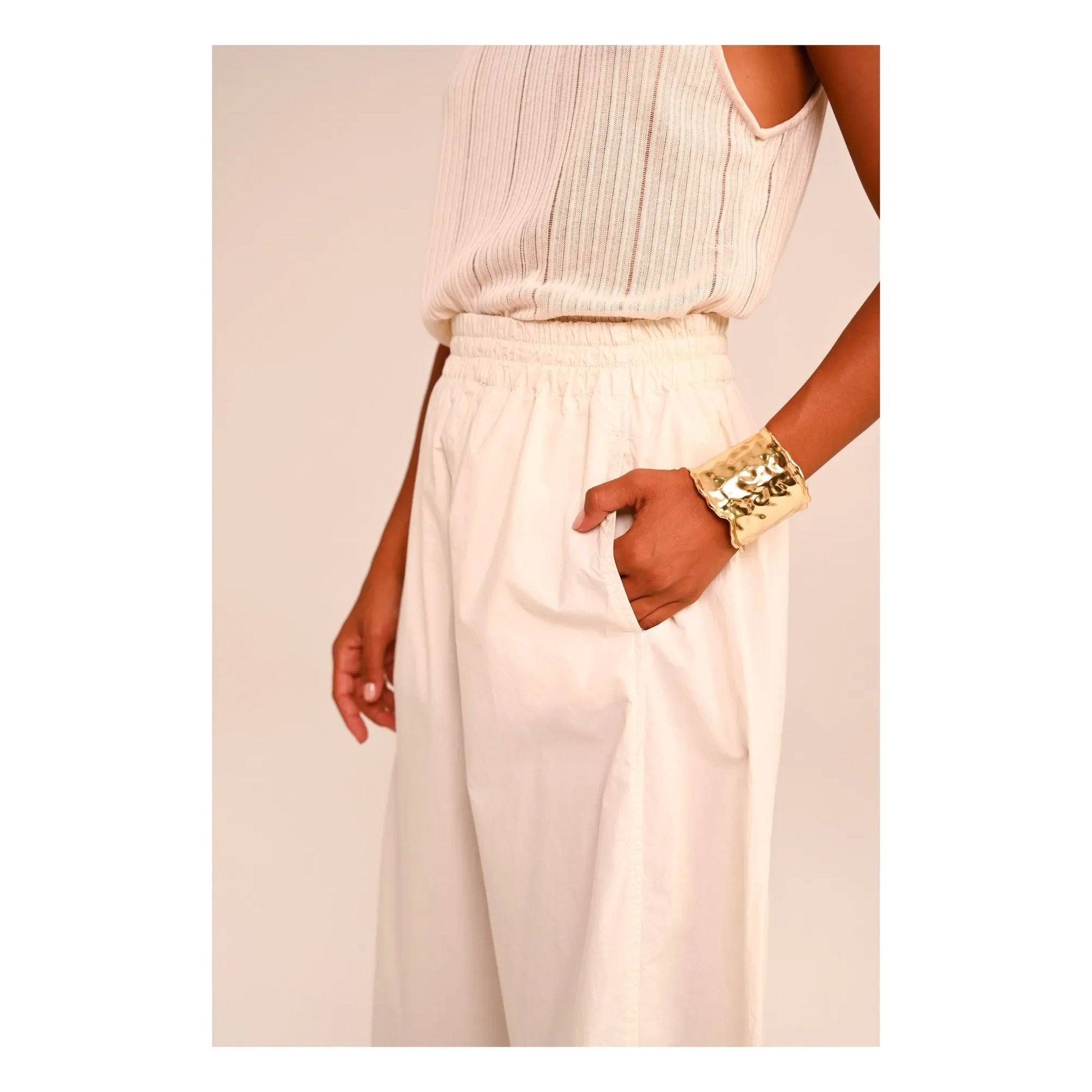 Sacrécoeur - Liam Popeline Pants | Ecru