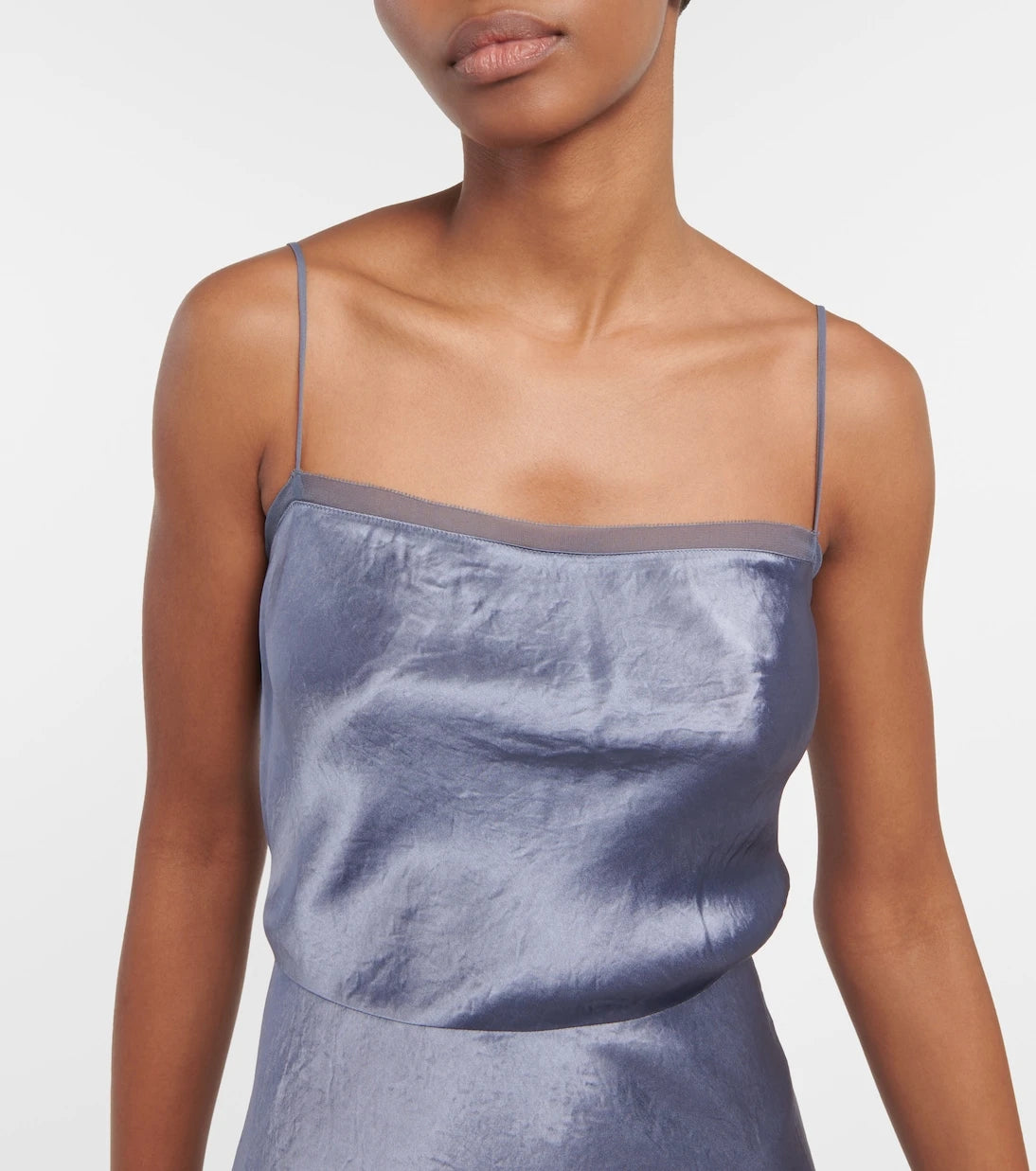 Vince - Satin and organza slip dress