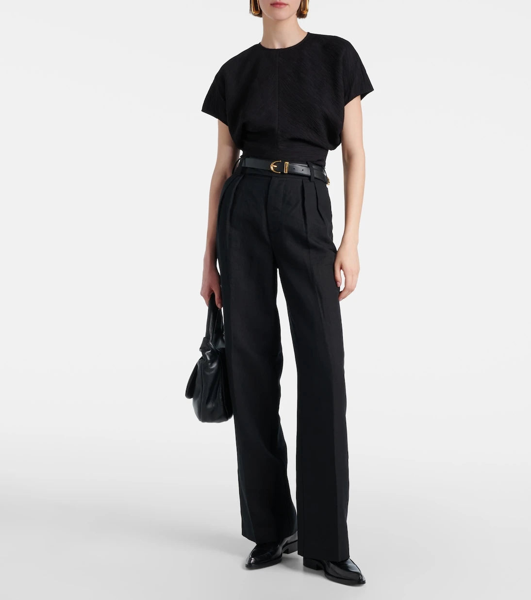 7 For All Mankind - Linen and cotton-blend wide-leg pants